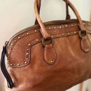 Gianni Bini Half Moon Leather Satchel